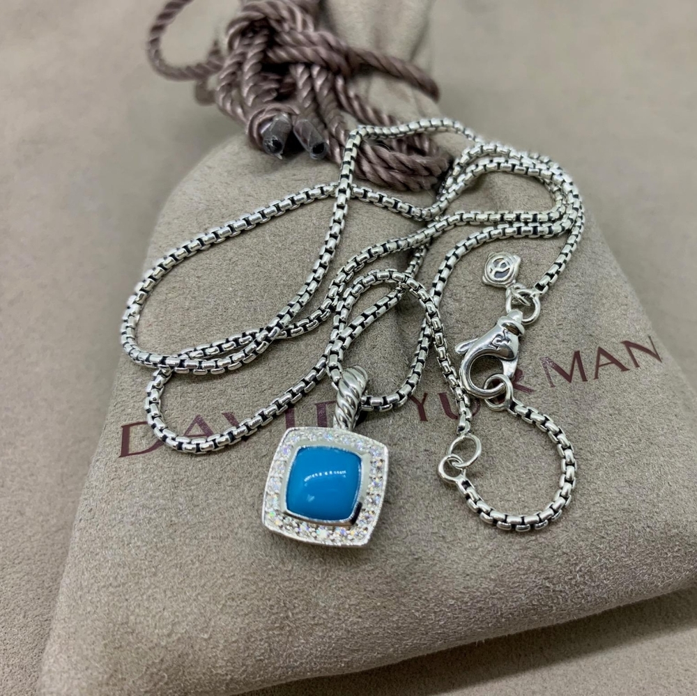 David Yurman Petite Albion Pendant Turquoise